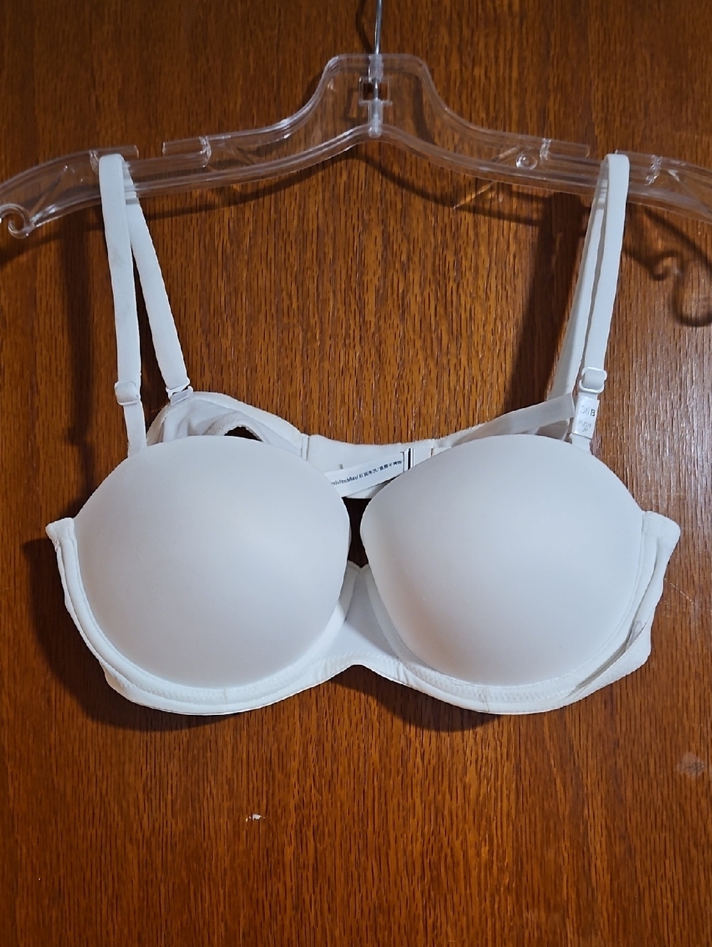 Victorias Secret PINK Wear Everywhere Strapless White Padded Underwire Bra 36B